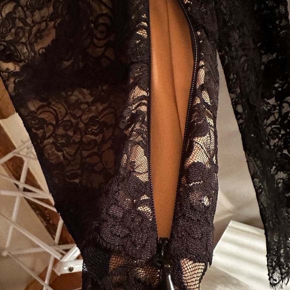 bebe lace bodycon dress with one sleeve and sequin details✨ - Picture 7 of 11